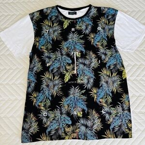 Zara Man T-shirt XL Slim Fit TROPICAL PRINT!
